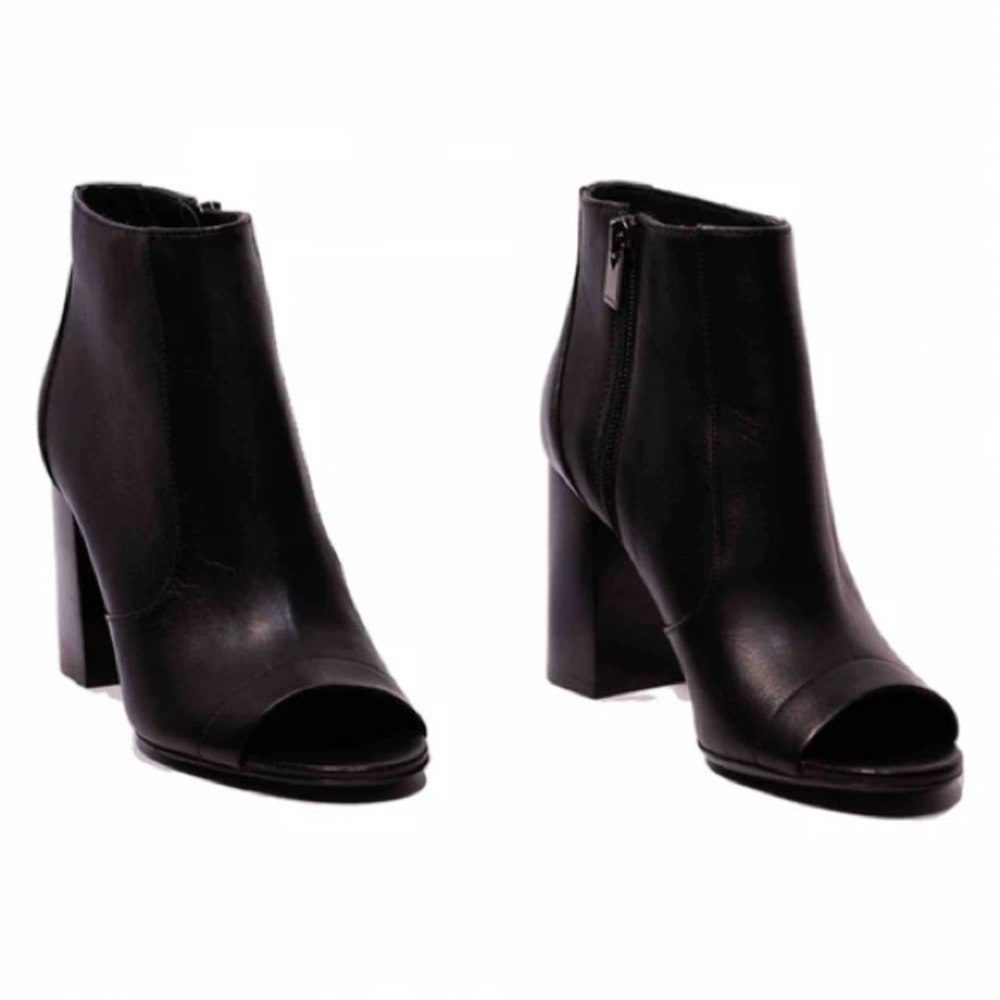Vince leather peep toe bootie